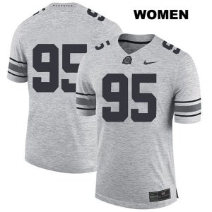 Women's NCAA Ohio State Buckeyes Blake Haubeil #95 College Stitched No Name Authentic Nike Gray Football Jersey US20S72DN